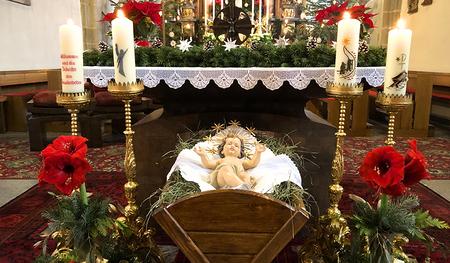 Weihnachtsszene in der Pfarrkirche Pabneukirchen