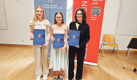 Von links: Tabea Puritscher, Magdalena Mühlberger und Sophie Neiß.   