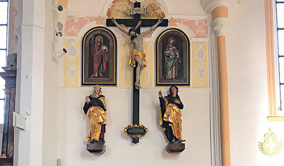 Pfarrkirche Burgkirchen. Pfarrer: GR Mag. Gert Smetanig  