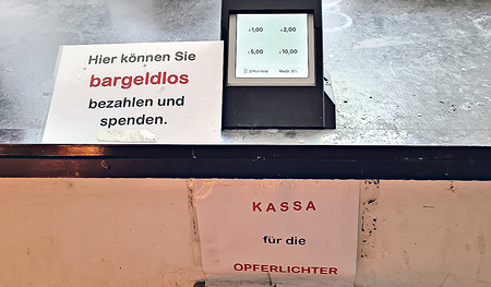 Bezahlterminal am Pöstlingberg.    