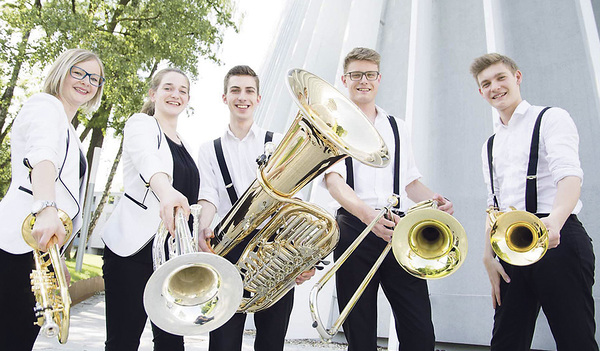 Das R.E.T. Chamber Brass Quintett ist Gast bei der Konzertreihe in Ansfelden. Junge Musiker/innen in die Programmgestaltung einzubinden ist Peter Aigner, dem Obmann des Brucknerbundes, wichtig.     