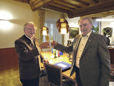 Ernst Kronlachner (links) und Bürgermeister Karl Staudinger