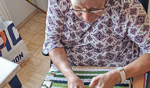 Das Weben erforderte Fleiß und Ausdauer.   