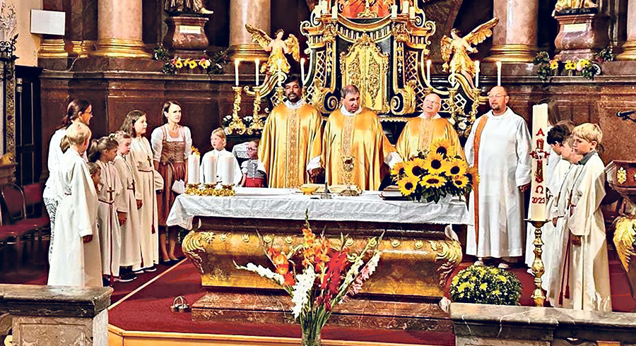 Beim Festgottesdienst in der Wallfahrtskirche auf dem Pöstlingberg     