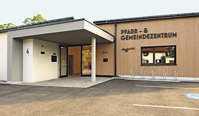  Das neue Pfarr- und Gemeinde­zentrum Amaliahaus.