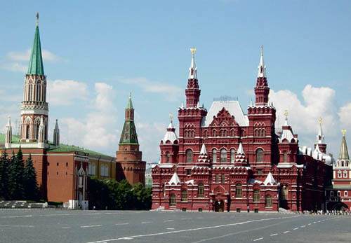 Kreml und Staatliches Geschichtsmuseum am Roten Platz in Moskau - Moscow 