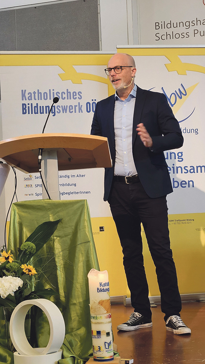 Tagungsreferent Mag. Stefan Wally MAS, Leiter der Robert Jungk-Bibliothek für Zukunftsfragen in Salzburg. 
