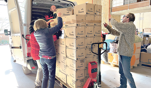 Am 11. März wurde der Caritas-Hilfstransport in die Ukraine geschickt.  