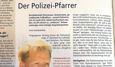 Thema vor 20 Jahren: Polizeiseelsorge in Österreich.  