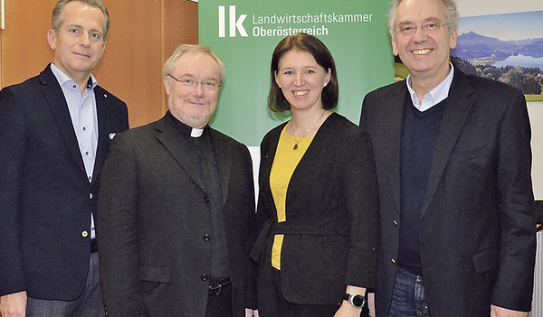 Treffen in der Landwirtschaftskammer: Dietachmair, Lederhilger, Langer-Weninger und Lehner (von links)    