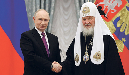 Präsident Wladimir Putin (li.) und der russisch-orthodoxe Patriarch Kyrill. 