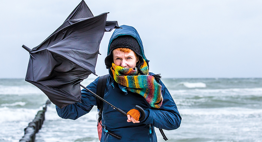 Gegen einen „Shitstorm“ (Sturm der Entrüstung) hilft kein Regenschirm. 