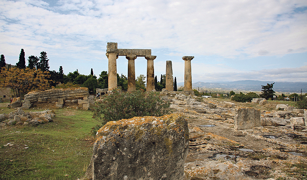Paulus schrieb den ersten Brief an die Gemeinde in Korinth (im Bild die Ausgrabungen heute) vermutlich um das Jahr 55 n. Chr.    