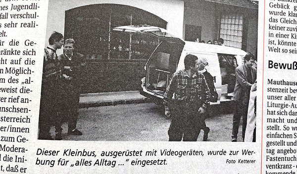 Ein Kleinbus diente der Pfarre Frauenstein für die Öffentlichkeitsarbeit.