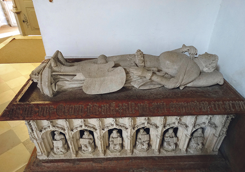 Grabmal Ulrichs II. von Schaunberg, gest. 1398, Wilhering, Stiftskirche. 