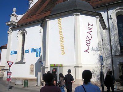 Außenansicht der Kirche St. Andrä in Graz.
