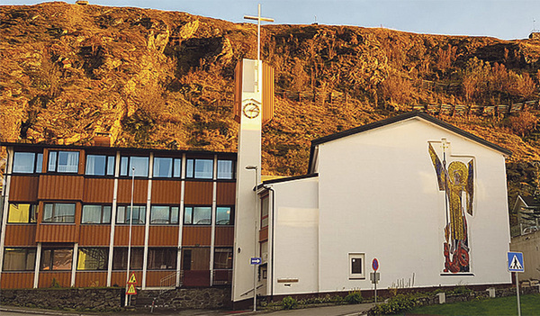 Die katholische St.-Michaels-Kirche in Hammerfest. 