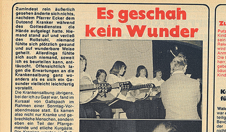 Reportage vor 50 Jahren.   
