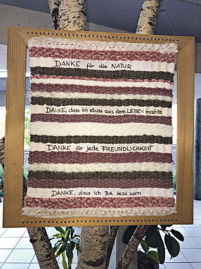 Detail eines Danke-Gewebes  