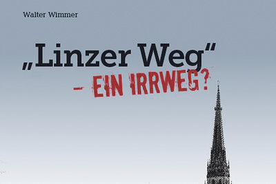 Walter Wimmer: „Linzer Weg“ – ein Irrweg? Kritische Stellungnahmen in einer schwierigen diözesanen Zeit (1985–2015). (Mit ergänzenden Texten von H. Wagner). Wagner Verlag, Linz, 2019, 75 Seiten, € 12,– 