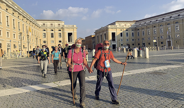Rompilgerin Margit Schmidinger und ihr Mann Arnold erreichten am Samstag, 7. November Rom. 