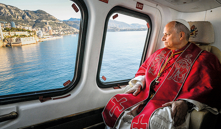 Mit dem Hubschrauber reiste der Papst nach Monaco. 