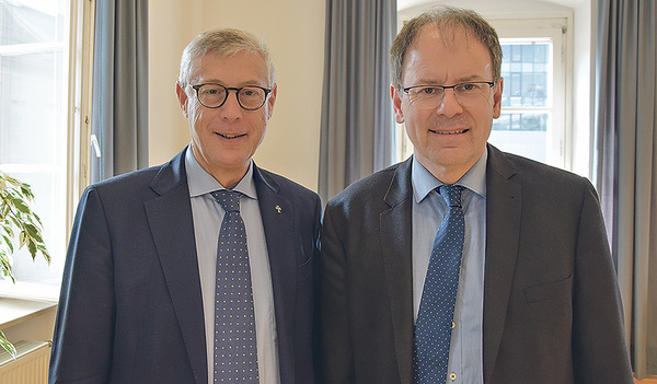 Liturgiewissenschaftlers P. Ewald Volgger OT (links) und Benedikt Kranemann (rechts), Professor für Liturgiewissenschaft in Erfurt