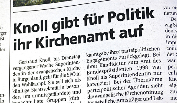 Gertraud Knoll zog es in die Politik.  
