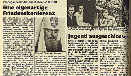 Patriarch Piman verbreitete die Propaganda der Sojwetunion.