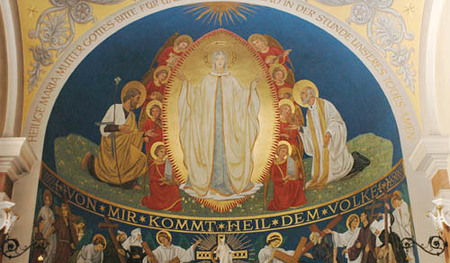 Krankenhaus der Barmherzigen Schwestern, Linz, Kunst, Kreuz, Kapelle, Kirche, Texte, Statuen, Hl. Maria, Wandmalerei, Kirchenb?nke, AltarFranz Maria GlaserEinfaltstra?e 7, 4020 LinzBLZ 49460 SpardabankKontonummer 00-378.444
