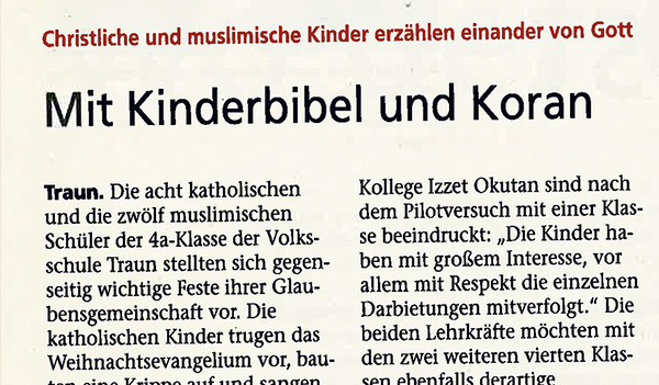 Die Volksschule Traun machte gute Erfahrungen mit einem interkonfessionellen Projekt.