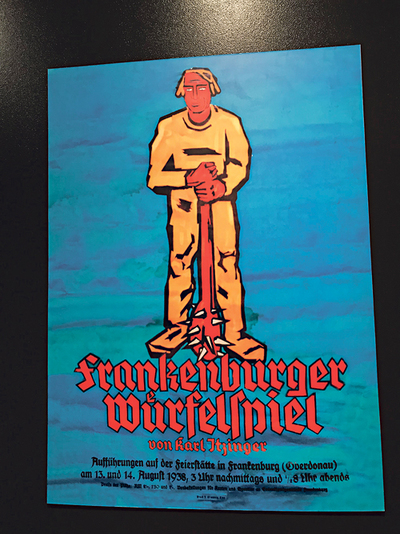  Plakat zum Würfelspiel 1938.  