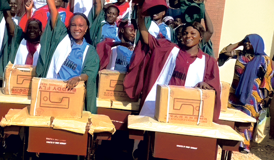 Gestärkte Frauen in Nigeria. 