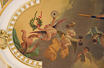 Deckengemälde im Parlament in Bern  