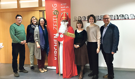 Hoher Besuch bei der Kirchenzeitung. 