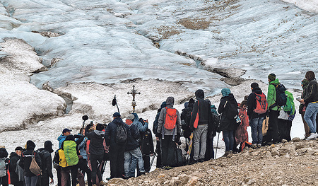 Am 25. Juli gab es bereits eine Trauerfeier für den Gletscher auf der Zugspitze.