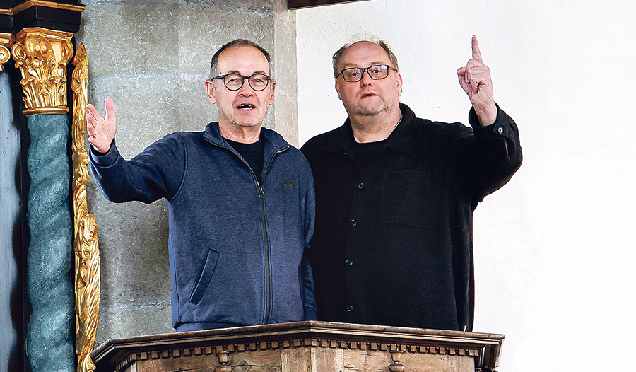 Ernst Aigner und Günther Lainer machen seit fast 20 Jahren Kirchenkabarett und sind noch lange nicht fertig. 