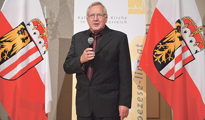 Peter Zuber bei der Verleihung des Solidaritätspreises  