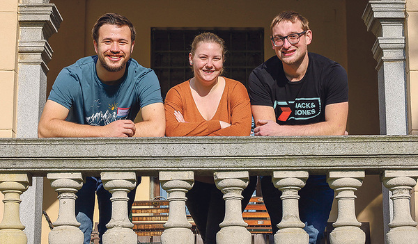 Jungscharvorsitz (von links): Samuel Haijes, Valentina Bergmair, David Hinterberger 