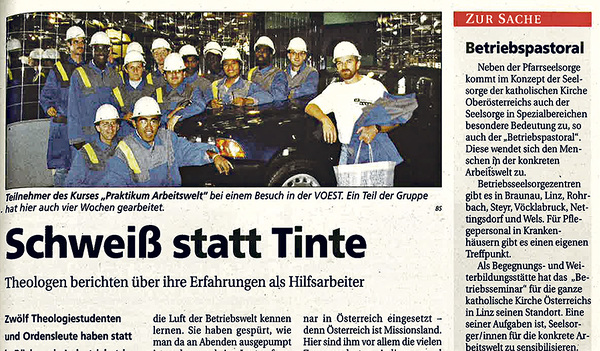 Kirchenmenschen schnupperten Betriebsluft.  