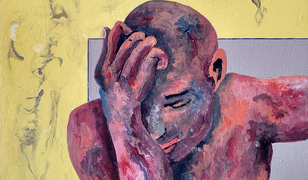 Dieses Bild ist eines der Kunstwerke aus der Justizanstalt Suben, die in Rainbach ausgestellt werden. 