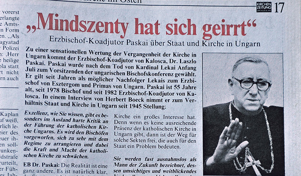 Überraschendes Interview mit dem Vorsitzenden der ungarischen Bischofskonferenz. 