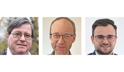 Pfarrer Eduard Bachleitner (li), Pastoralvorstand: Martin Brait (Mitte), Verwaltungsvorstand: Florian Pfeiffer (re.)