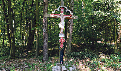 Das „Rote Kreuz“ tief im Dunkelsteinerwald.