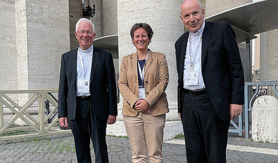 Erzbischof Lackner, Pastoraltheologin Csiszar, Kardinal Schönborn aus Österreich 
