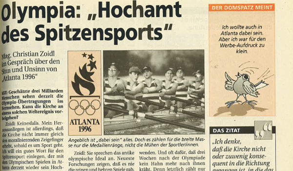 Das Positive überwiege bei den Olympischen Spielen, sagte Christian Zoidl im Interview. 