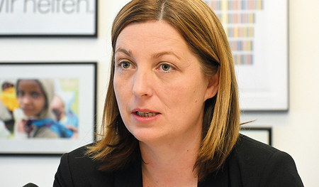 Caritaspräsidentin Nora Tödtling-Musenbichler.  