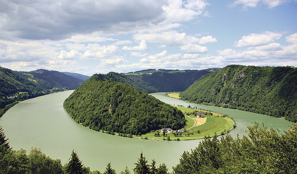 Wo die Donau fast einen Kreis beschreibt: die Schlögener Schlinge. 