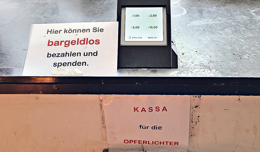 Bezahlterminal am Pöstlingberg.    