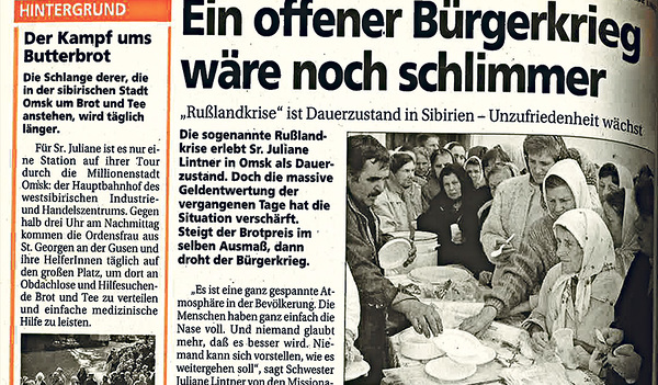 Die Bevölkerung in Sibirien litt unter dem dramatischen Preisanstieg.   